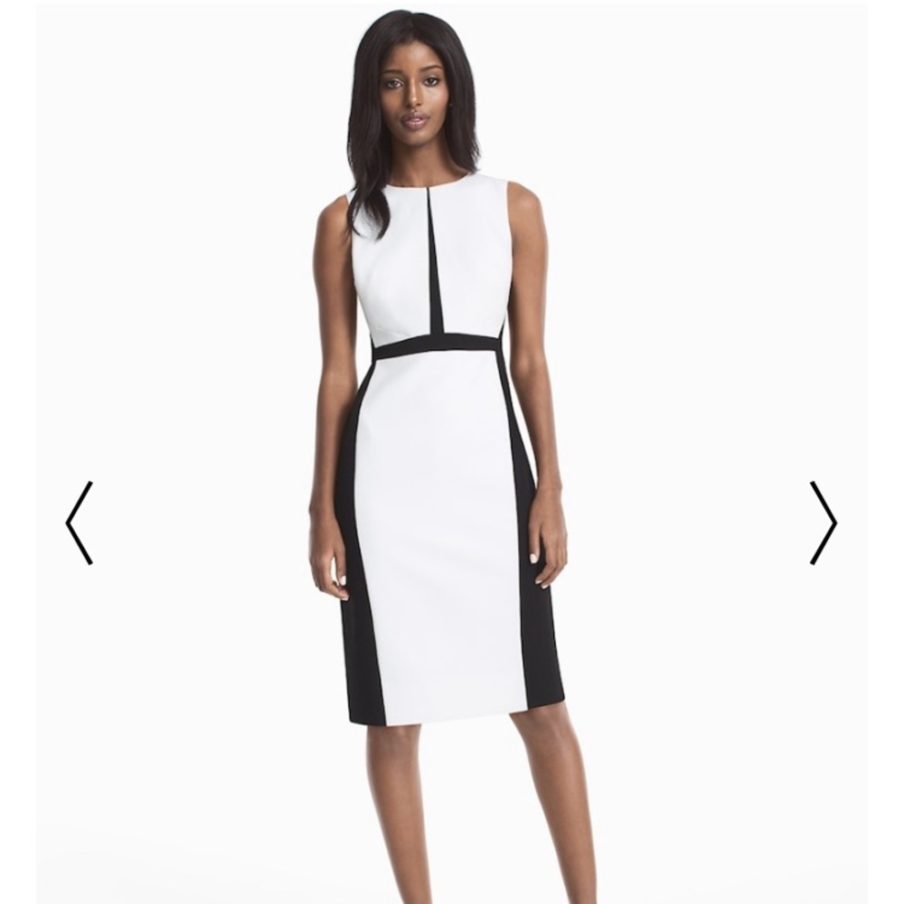 White House Black Market Colorblock Sheath Dress